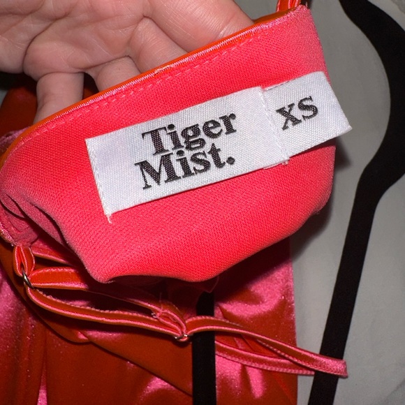 Tiger Mist Hot Pink Satin Dani Dress - Picture 5 of 5